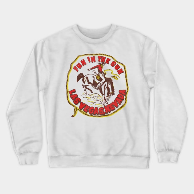 Las Vegas Nevada Vintage Cowboy Western Crewneck Sweatshirt by darklordpug